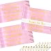 STAY GENT 16 Pezzi Bride To Be Fusciacche, Kit Addio al Nubilato Sposa con 15 pz Rosa Team Bride Sash + 1 pz Bianco Sposa Fusciacche per Addio al Nubilato, Gadget Matrimonio, Doccia Nuziale
