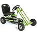 Produktbild hauck Go-Kart Lightning für Kinder ab 4 Jahren bis 50 kg Köpergröße 90-110 cm, Tretauto mit Handbremse, verstellbarem Sitz, Vor- und Rückwärtsgang, Pedalantrieb (Green)