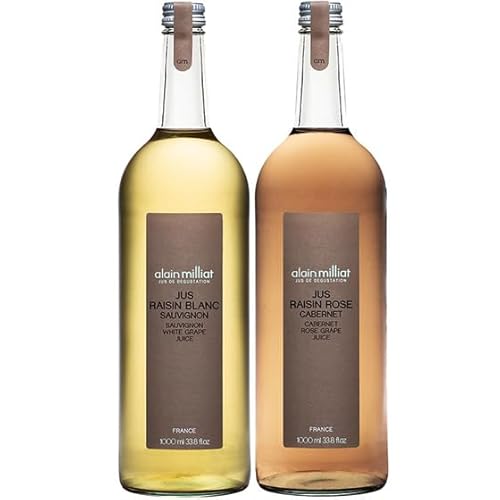 アラン・ミリア ソーヴィニヨン・ブラン種 白グレープジュース &カベルネ・ソーヴィニヨン種 ロゼ 1000ml 2本セット ギフトボックス入り フランス ぶどう 飲料