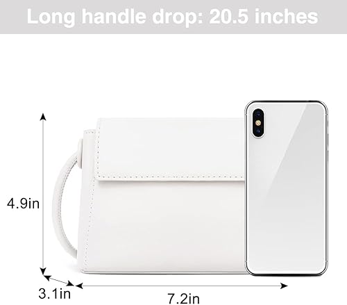 Miniatura 3 de CLUCI Bolso cruzado para mujer, bolso cruzado de cuero vegano para mujer, bolsos cruzados, bolsos pequeños de hombro con 2 correas ajustables