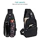 flintronic Brusttasche mit USB-Aufladung, Brusttasche Sling mit Verstellbarem, Rucksack Schultertasche für Männer (einschließlich 1 * USB-Kabel) - Schwarz