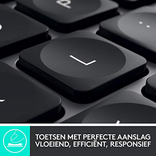 Logitech MX Keys Geavanceerd Draadloos Toetsenbord, Bluetooth & USB, Verlichte PerfectStroke Toetsen, Multi-Device, USB… - Afbeelding 3