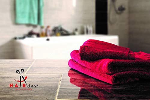 Salon Towels, Super Soft, Maximum Absorbency - For Hair Drying, 100% Microfiber Towels for Face, Hands, Body or Gym - 16” x 27” Pack of 2, Red - HairDay Care