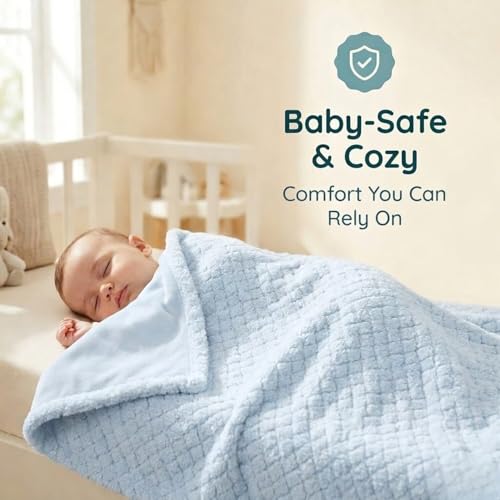 Image of EVERYDAY KIDS Baby Fleece Blanket - 30 inch by 40 inch - Super Soft, Plush, Warm and Comfortable