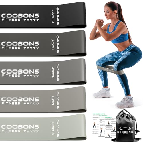 No-Name Latex Loop Resistance Bands (5-pack, 10–40 lb)