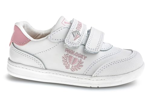 Basket Pablosky Fille Tenis 209907 pour enfant en cuir blanc taille 28
