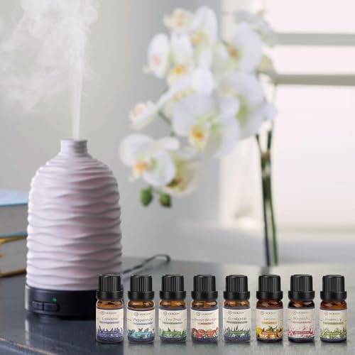 Ätherische Öle Set, 8x10ml Aromatherapie Duftöl, Kleine Geschenke für Frauen - 100% Naturrein Rein Aroma Öl für Diffuser, Massage, Duftlampen, Kerzenherstellung, Geschenk für Weihnachten, Geburtstag