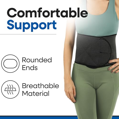Hernia Belt for Men and Women - Abdominal Binder For Umbilical Hernias & Navel Belly Button Hernias With Compression Pad For Hernia Support and Stomach Hernia Brace Pain Relief (S/M (23" to 30")