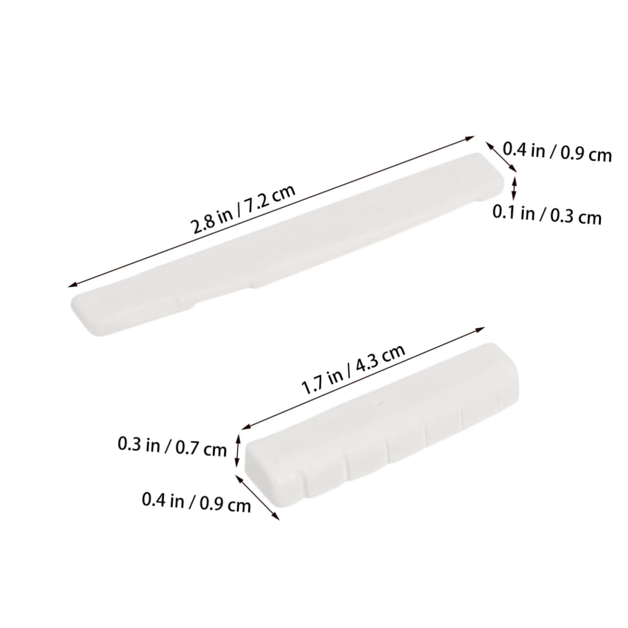 SUPVOX Bone Guitar Saddle Nuts Replacement Nuts for Acoustic Guitar Bridge Set of 2 Easy Installation