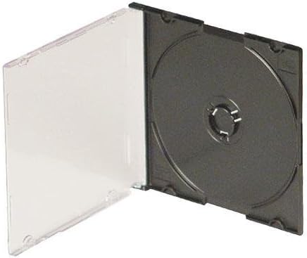 5.2mm Slim Black CD Jewel Cases, 100 Pack