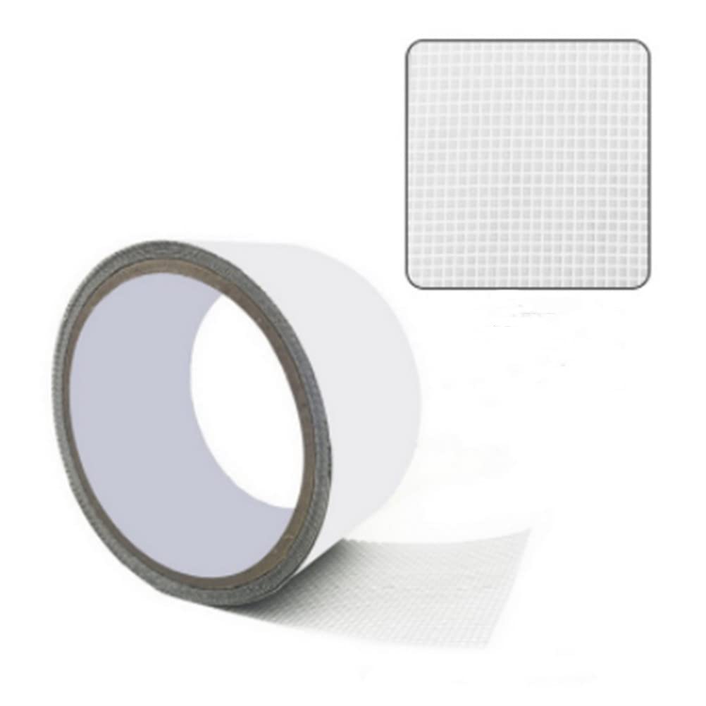 Screen Repair Tape Mosquito Net Repair Tape Self Adhesive Screen Fiberglass Mesh Patch Repair Waterproof Screen Patch Repair for Window and Door Screen Repair Anti-Mosquito (White)