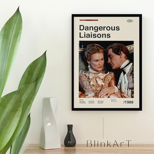 Image of BLINKART Cruel Intensions Movie Poster Frame 8x12 Inch | Premium 300 GSM Paper Wall Print | Mid Century Vintage Film Artwork for Home, Bedroom, Living Room, Office | Framed Photo Decor