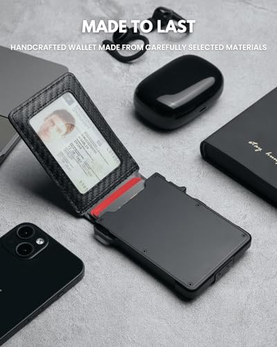 WeeDee Wallet for Men, Slim Wallets with Money Clip Pop Up Credit Card Holder RFID Blocking Mens Minimalist Wallet4