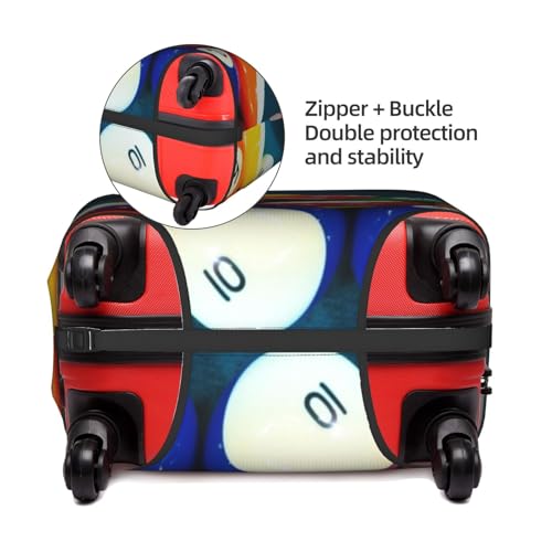 Billiard Printed Luggage Cover Elastic, Washable, Universal Fit 18-32 Inch Travel Suitcase Cover Easy To Identify4