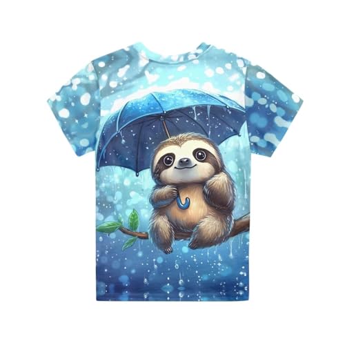 Image of Xhuibop Kids Tshirts Girls Boys 3-16 Years Summer Clothes for Teens Loose Fitting Tops