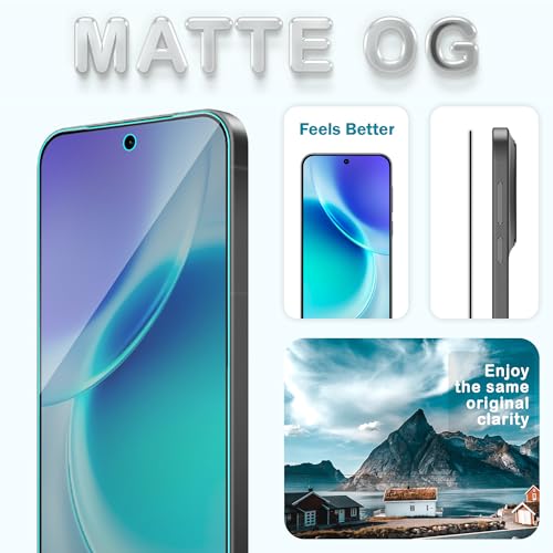 Image of FIRST MART Military-Grade Matte Tempered Glass for Vivo X300 and Vivo X200 FE - 9H Screen Protector, Anti-Glare Protection, Scratch-Resistant, Bubble-Free (1 Pack)