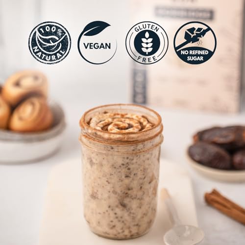 Oat Pantry Cinnamon Bun Porridge Oats, 400g (10 Servings) | 100% Natural, Gluten Free, High in Fibre, Vegan, No Refined Sugar | Made in UK