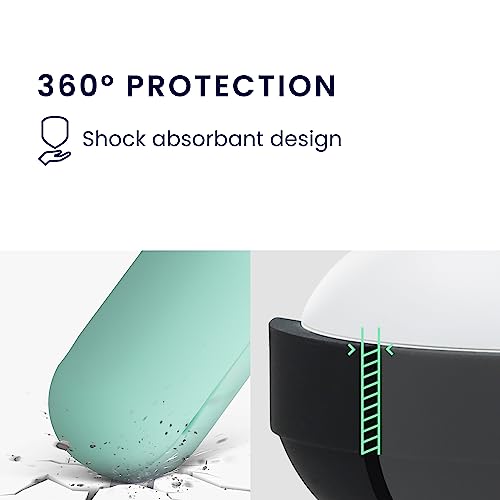 kwmobile Case Compatible with Sony WF-C700N Case - Silicone Cover Holder for Earbuds - Mint - Image 5