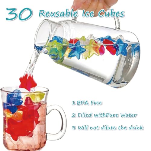 Cubos de Hielo Reutilizables Estrella 30 pzas con Pinzas miniatura 4