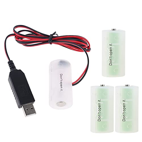 Lobounny LR14 C Battery Eliminator USB Power Supply Replace 1 To 4pcs 1.5V C Cell Battery for LED Lamps Toys Electronic Devices