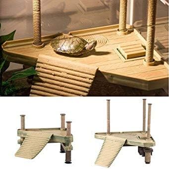 Turtle Floating Platform,764 Inch Decorative Reptile Frog Pier Floating Basking Platform Ramp Ladder Tank (1pcs)
