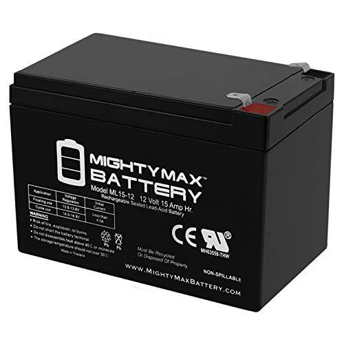 Mighty Max Battery ML15-12 - 12 Volt 15 AH, F2 Terminal, Rechargeable SLA AGM Battery #1