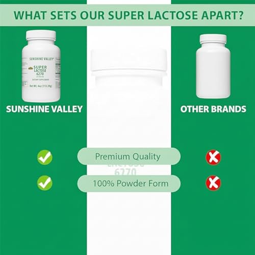 Image of Sunshine Valley Lactose Powder (Milk Sugar), Fine White Powder, 4 oz | Fine White Powder for Baking, Cooking & Brewing, Versatile Ingredient for Food Mixtures & Recipes