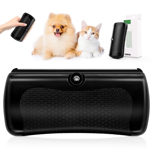 Fellwunder Brosse pour chien, brosse de toilettage pour animaux de compagnie, brosse de toilettage pour chiens et chats, brosse de toilettage pour chiens et chats, noire