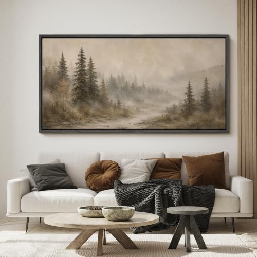 Image of MUDECOR Extra Large Framed Canvas Print Wall Art Pine Art for Living Room
