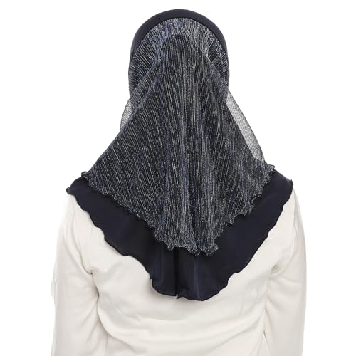 Jazvano Instant Hijab for Women and Muslim Girls - Soft Scarf Easy to Wear Headscarf - Spun Gold Jilbab Daily Islamic 1pc4