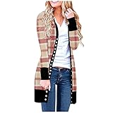 Weihnachtsgeschenke Western Damen Winterjacke Trend 2022 Weihnachten Winterjacke Kurz Mantel Winter GefüTterte Regenjacken MäNtel Mit Echtpelz Langlaufjacke Oversize Jacken(Khaki-1, 3XL)
