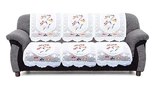 Kuber Industries Flower Cotton 2 Piece 3 Seater Sofa Cover -CTKTC28689