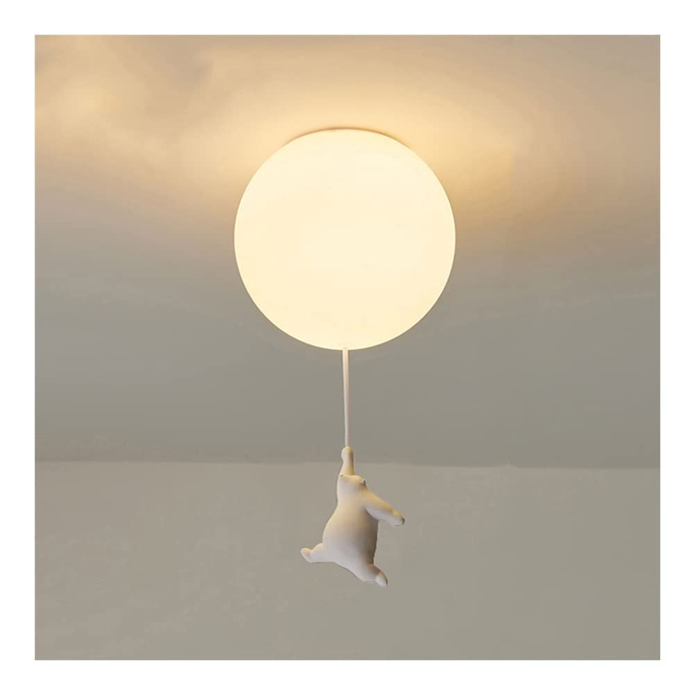 Ceiling Lighting Nordic Cartoon Bear Chandelier Cute Polar Bear Ceiling Pendant Light Foyer Glass Ball Flush Mount Lighting Fixture Ceiling Lamp for Bedroom Kitchen Island Kids Room ( Color : D-23CM )