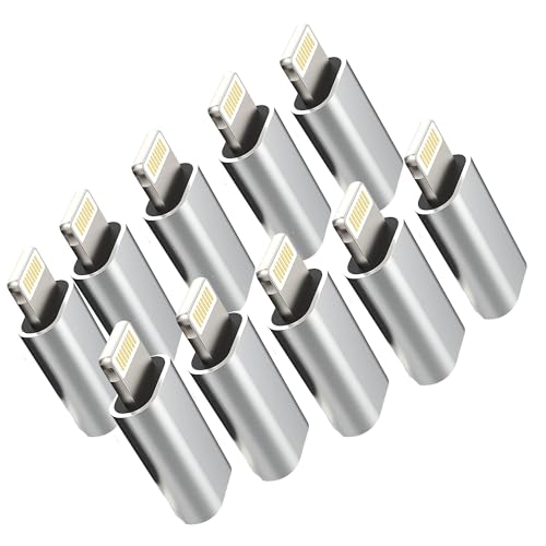 Image of C & E- Type C Female to Lightning Male Multi Colour Adapter for iPhone Connector Extender Convertor [10 Pack] Compatible with iPhone 14 /13 /12 /11 /Mini /Pro /ProMax, SE /XS /XR /X /8 /7 /6 /Plus, iPad & Airp0ds