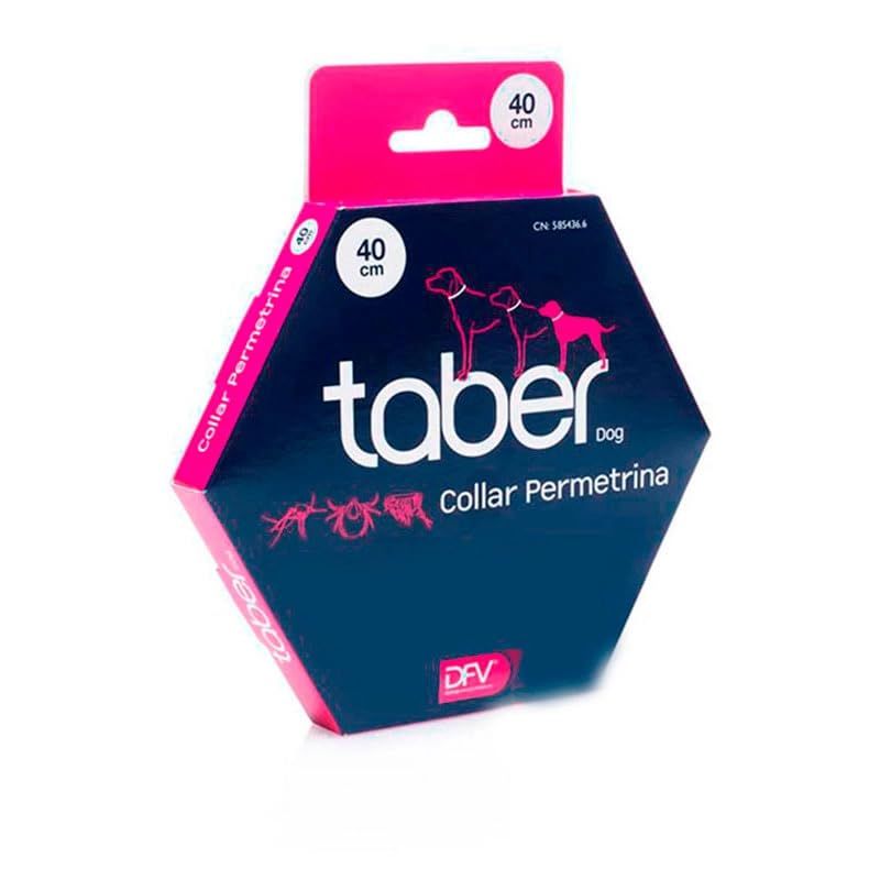 Taber Dog Collar protección antiparasitario para Perros, con permetrina (40cm)