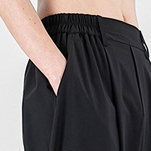 Men's Ice Silk Loose Overalls Multi-Pocket Sports Casual Pants Breathable Light Nine-Point Trousers4