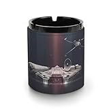 スターウォーズ 灰皿 革製灰皿 丸い円筒形 アッシュトレイ 卓上 大容量 屋外 おしゃれ ステンレス おしゃれ 大容量 屋外 室内 防臭 車用 ブラック 洗いやすい インテリア コンパクト