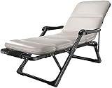 Tumbonas Jardin plegable jardín playa sillón cama, simulado pelusa oficina pista sillas de playa silla del ocio, completamente ajustables portátiles de aire de 180 grados, de pie masaje de manos (Col
