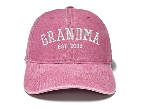 GDIQ Gifts for New Grandma to Be 2026 First Time Grandmother Nana Hat for Women Embroidered Cotton Baseball Cap for Baby Announcements