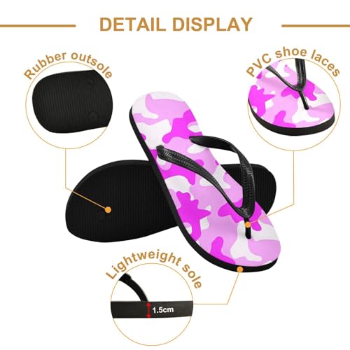 SPRIPORT Camouflage Slim Flip Flops for Women Men Comfortable Casual Thong Cushion Sandals with Non-Slip Rubber Sole Flat Sandals for Summer Beach Walking2