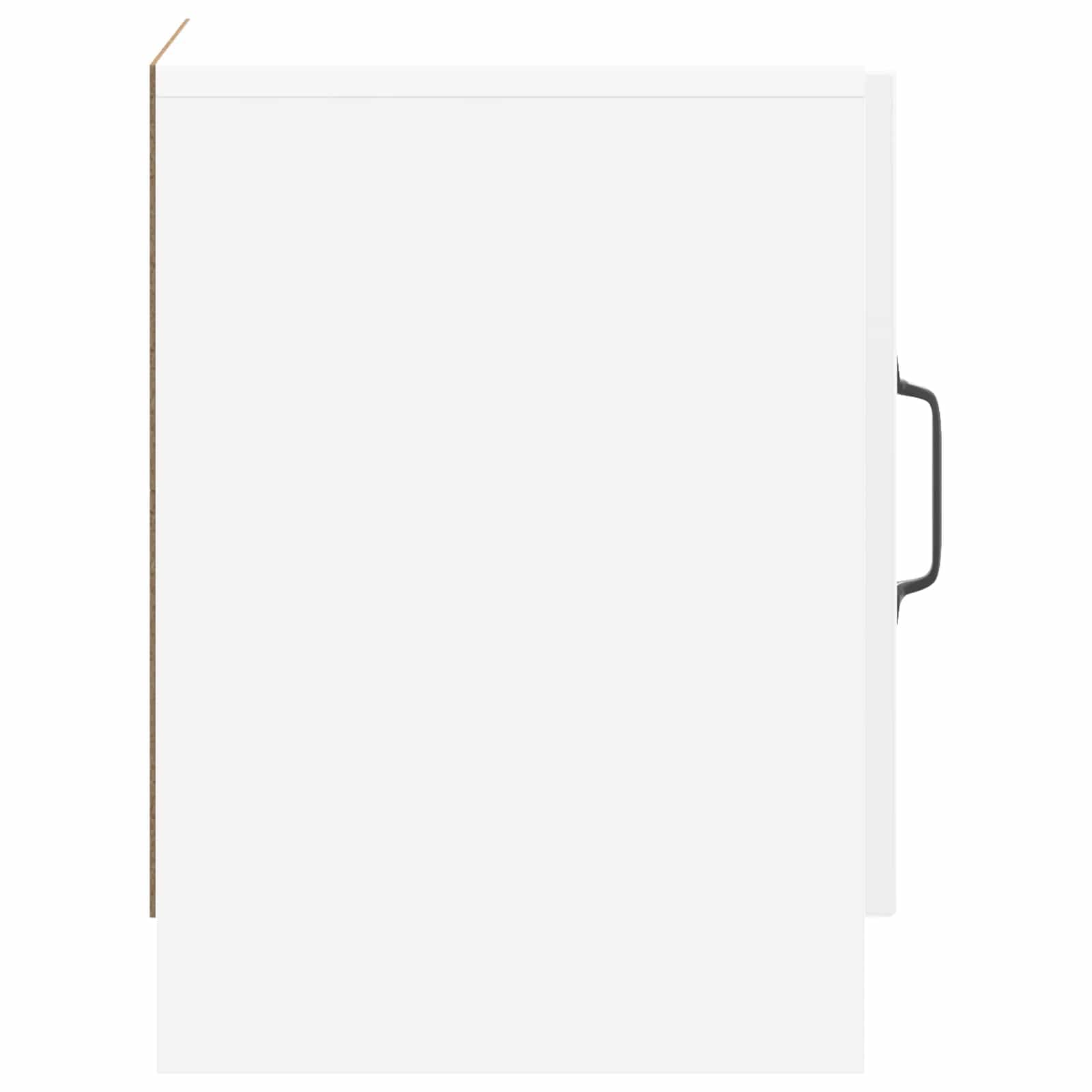 Mesita de noche brillante blanco 43 x 34,5 x 47 cm madera