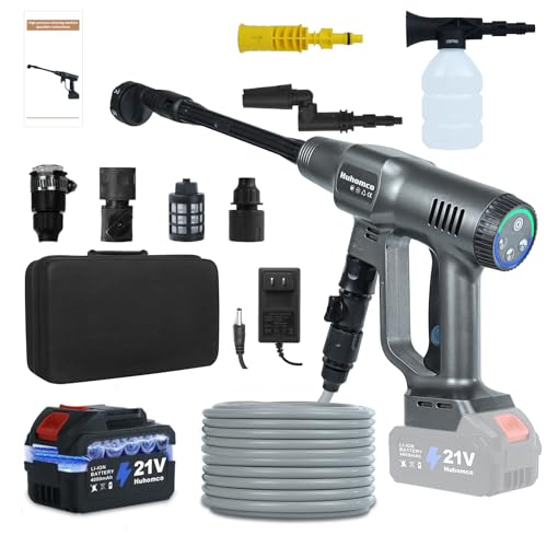 Huhomco Cordless Power Washer 1450PSI Pressure Washer with One 4.0AH Battery Handheld Portable Battery Powered, 3 Power Level Adjustable