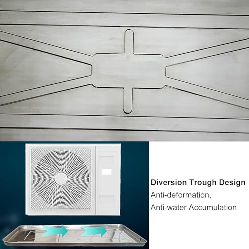 Bandeja de goteo de aire acondicionado con tubo de drenaje y kit de instalación, evita daños por agua, fácil instalación, solución duradera para unidades de aire acondicionado