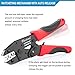 Plustool Crimping Tool for Non-Insulated Open Barrel Terminals & Receptacles AWG 20-10, Ratcheting Wire Crimper Tool - Crimping Pliers - Electrical Crimping Tool