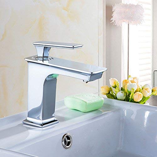 Modern Single Handle Brass with Chrome Finish Kitchen Basin Sink Faucet (D-81H36-CHR-008)