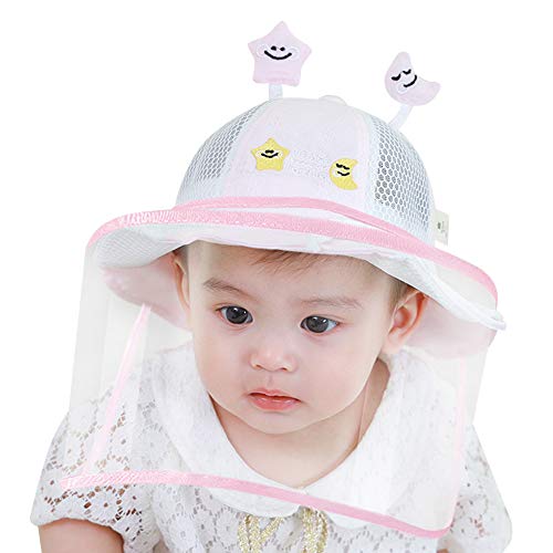 Happy Cherry Baby Sun Hat Adjustable - Outdoor Toddler Swim Beach Pool Hat Kids UPF 50+ Wide Brim Chin Strap Summer Play Hat