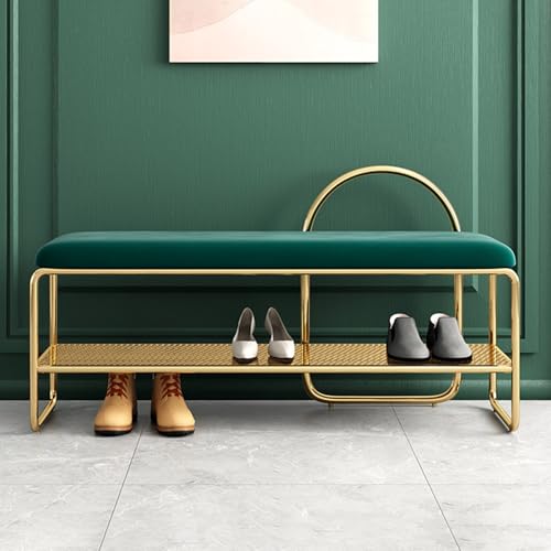 Banc à chaussures avec rangement vert 100 cm pour une entrée ordonnée et salon chic