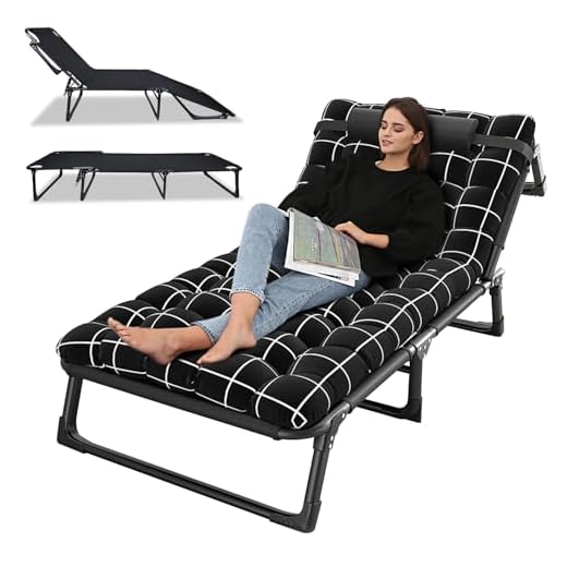 Lit de Camping Pliable avec Matelas,Lit de Tente avec Sac de Transport, De Voyage Portable en Toile Oxford à Double Couche, Léger, pour Maison Sieste au Bureau Jardin Plage