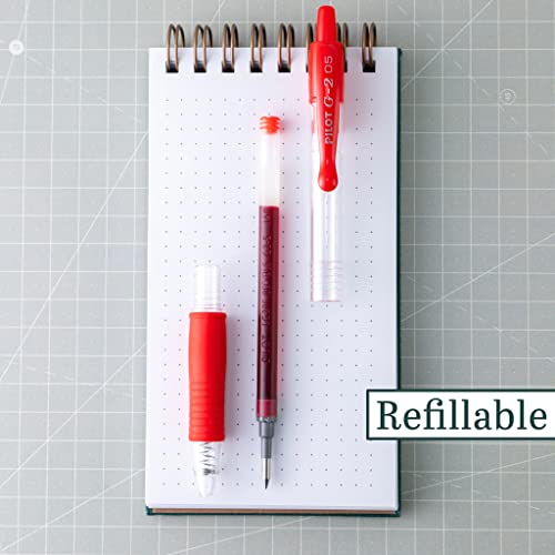 Bolígrafos Pilot G2 Gel Premium, Punta Extra Fina 0.5 mm, Rojo, Pack 8 miniatura 2