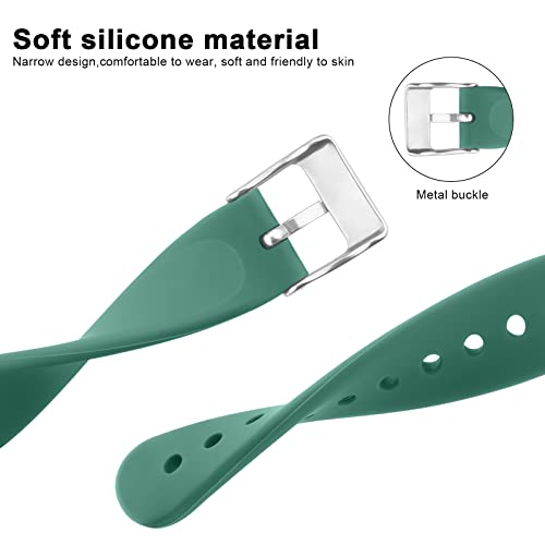 Image of Tobfit Silicone Band for Fitbit Charge 4 Fitness Tracker, Adjustable Wristband for Fitbit Charge 3 Fitness Tracker, Soft Sport Strap with Metal Buckle for Men Women
